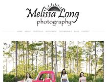 Tablet Screenshot of melissalongphotography.com